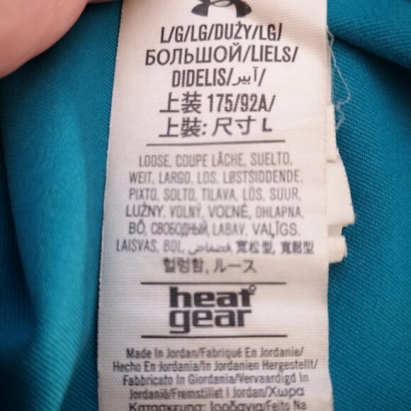 Under Armour Men's Loose Fit Size Large Blue & Black Short Sleeve Polo Shirt - Picture 7 of 14